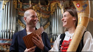 Virtuose Klänge mit schweizer Alphorn und rumänischer Panflöte  DOINA  Lisa Stoll amp Michael Dinner [upl. by Baldwin14]