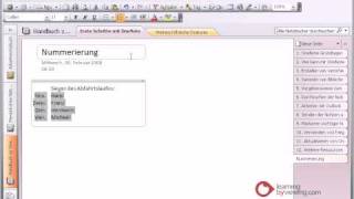 Onenote Tutorial Deutsch Nummerierung [upl. by Alexandros830]