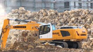 Kolb ErdbauampAbbruch Baugrubenaushub mit Liebherr R946C und Hitachi ZX470LCH [upl. by Airemahs77]