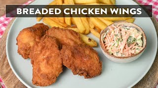 Breaded Chicken Wings  Deep Fried Chicken Wings [upl. by Lithea796]