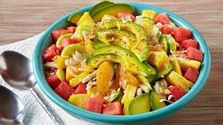 QUICK TROPICAL FRUIT SALAD RECIPE [upl. by Yoreel838]