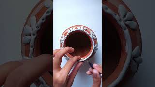 Pot paintingYou can use it as a flower pot or pencil holder etc waste m se best youtube shorts [upl. by Gigi822]