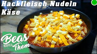 Cremige Nudeln mit Hackfleisch und Käse Rezept  Schnelles Pfannengericht [upl. by Rist563]