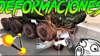 DEFORMACIONES CON CAMIONES  Y A CAÑONAZOS  BEAMNGDRIVE MODS Makiman [upl. by Nylarad]