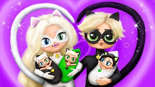 La Famille de Chat Noir  31 Astuces LOL OMG Surprise [upl. by Elocel546]