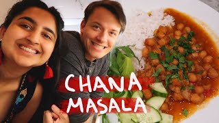 Cooking  Skateboarding Vlog  Chana Masala  Vegan Indian Chickpea Curry Instant Pot Recipe [upl. by Lika942]