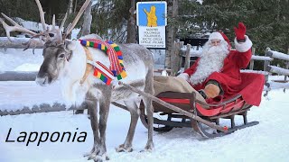 Babbo Natale e renne 🦌🎅 Messaggio e corsa delle renne di Santa Claus en Laponia Finlandia Rovaniemi [upl. by Herb95]