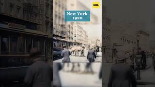 New York in 1920 🤯 Colorized Footage shorts historical [upl. by Scever639]