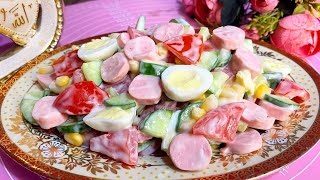 🔥10 DAQIQALIK SALAT KAM MAHSULOT BILAN 10 DAQIQADA MAZALI SALAT TAYYORLASH MUMKIN🤩ВКУСНЫЙ САЛАТИК [upl. by Saberhagen]