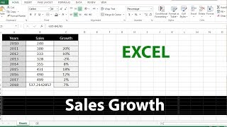 How to Calculate Sales Growth in Excel [upl. by Reave]