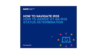 IR35 How to arrive at an IR35 Status Determination [upl. by Ainerbas]