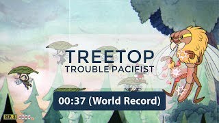 Cuphead  Treetop Trouble Pacifist  World Record Speedrun 0037 [upl. by Amorita]