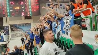 🇬🇷 PAS GIANNINA FANS SHOW IN SASSARI 💙💙 EUROCUP WOMEN 20242025 DINAMOGIANNINA 🏀 [upl. by Tod956]