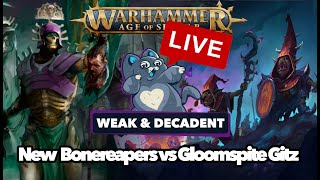 NEW Ossiarch Bonereapers vs Gloomspite Gitz  Age of Sigmar Battle Report [upl. by Ellary]