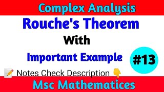 Rouches Theorem in Complex Analysis  MSc Math  Rouches Theorem with Examples in Hindi [upl. by Tybald328]