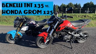 Benelli TNT 135 vs Honda Grom 125 A Proper Review [upl. by Ekusuy]