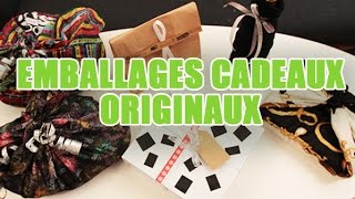 Réaliser 5 papiers emballages et paquets cadeaux très originaux  DIY avec youMAKEfashion [upl. by Clay]