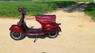 Vespa GS3 quattrini m1x  Testfahrt mit Lussogetriebe  walkaround [upl. by Lebatsirc]