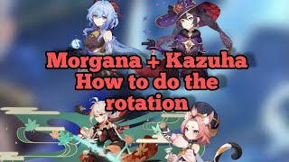 Morgana team feat Kazuha  How to do the rotations  Genshin Impact shorts [upl. by Phylys]