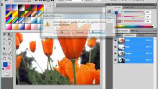 Photoshop CS5 Tutorial Using the Gradient Tool Adobe Training Lesson 83 [upl. by Chaddy]