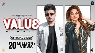 Value Official Video  R Nait  Gurlez Akhtar  Laddi Gill  Tru Makers  New Punjabi Song 2022 [upl. by Renzo]