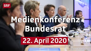 Medienkonferenz des Bundesrats  22 April 2020  SRF News [upl. by Eisinger18]