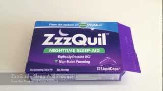 Vicks ZzzQuil Sleep Aid  Product Review [upl. by Htinek835]