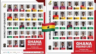 COACH OTTO ADDO FINALLY ANNOUNCES GHANA 🇬🇭 BLACKSTARS SQUAD FOR MALI 🇲🇱 amp CENTRAL AFRICAN REPUBLIC [upl. by Singleton]