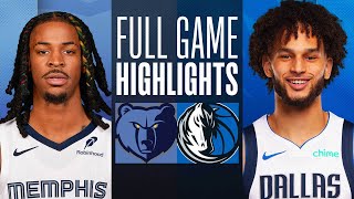 GRIZZLIES at MAVERICKS  NBA PRESEASON FULL GAME HIGHLIGHTS  October 7 2024 [upl. by Etheline]