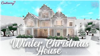 Bloxburg  Winter Christmas House 148k  Speed Build [upl. by Ayekat]