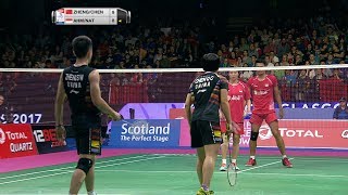 TOTAL BWF World Championships 2017  Badminton F M5XD  ZhengChen vs AhmNat [upl. by Teuton]