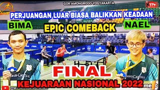 Final Bima Abdi Negara Stoni vs Nael Niman Stoni  Kejurnas Tenis Meja 2022 [upl. by Ainezey]