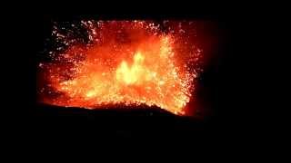 Giant lava bubble explosion  Etna volcano paroxysm nr 16 1617 Nov 2013 [upl. by Enneillij811]