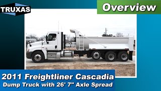 Overview 2011 Freightliner Cascadia Dump Truck with 26 7quot Axle Spread [upl. by Lada]