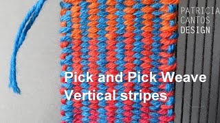 Weave vertical stripes  Weaving lesson for beginners [upl. by Dianemarie]