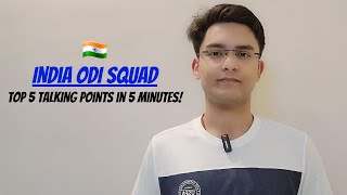 IND vs SL  Top 5 Talking Points from Indias ODI squad [upl. by Sedberry]