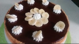 Recette de tarte à la banane et chocolat facile et rapideتارت الموزوالشكلاط روووعة فالمداق [upl. by Yak247]