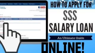 HOW TO APPLY SSS SALARY LOAN USING ONLINE APPLICATION [upl. by Ermanno294]