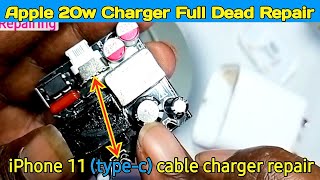 iPhone 11 charger repair  Apple 20w adapter full dead repair solution [upl. by Tnomed]