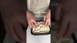 Sourdough focaccia 🙂 overproofed sourdough bread 👉focaccia 👍 sourdoughbread sourdoughdiscard [upl. by Eidnak]