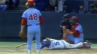 Noles throws high and inside to Brett in 1980 WS Gm4 [upl. by Atreb]