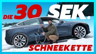 RUD Schneeketten für EAutos und Tesla im Test  die schnellste Schneekette der Welt [upl. by Corsiglia]