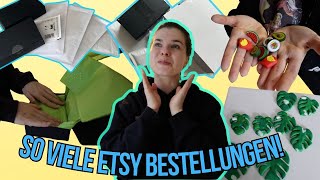 Viel zu tun  Etsy Bestellungen verpacken  Studio Vlog [upl. by Coppola]