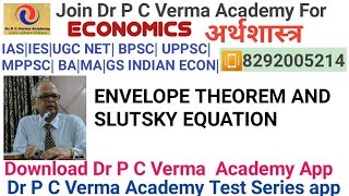 ENVELOPE THEOREM AND SLUTSKY EQUATION [upl. by Atiluj]