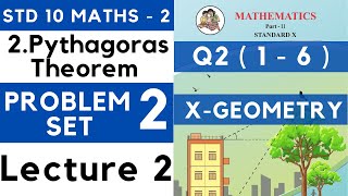 Pythagoras Theorem  Problem Set 2 Lecture 1 SSC Class 10 Geometry  Maths Part 2  Maharashtra Sta [upl. by Malan]