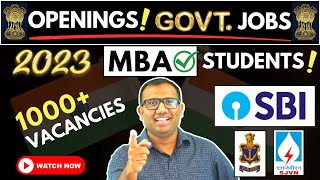 🔥Latest Government Job Vacancies 2023 for MBA Sarkari Jobs after MBA mba governmentjob jobs [upl. by Arada]