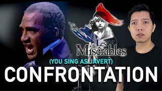 Confrontation Valjean Part Only  Karaoke  Les Miserables [upl. by Ahsirtap]