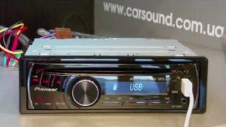 Автомагнитола Pioneer DEH3200UB  видеообзор модель 2010 г [upl. by Arymahs]