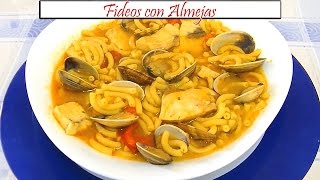 Fideos con Almejas  Receta de Cocina en Familia [upl. by Nuahsad]