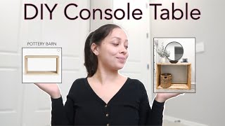 Console Table DIY 2022Folsom Console Table Dupe Pottery Barn Dupe [upl. by Teryn732]